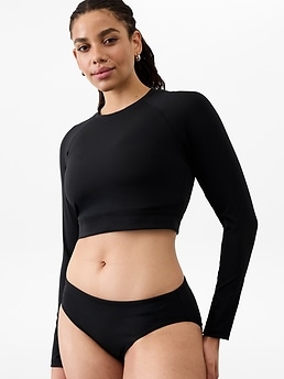 Crop Rashguard - Black - image 3