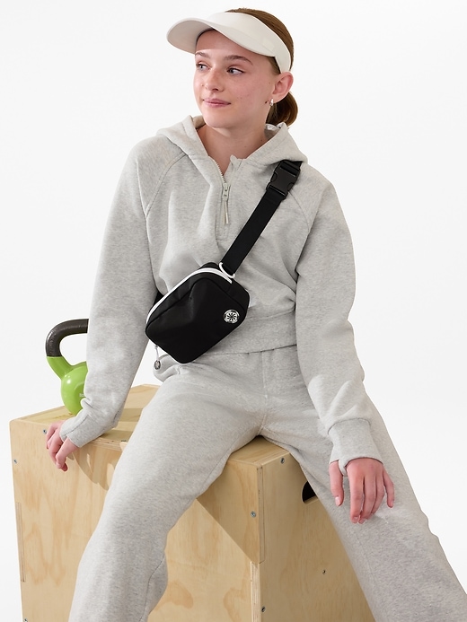 Image number 1 showing, Athleta Girl All Day Half Zip Hoodie
