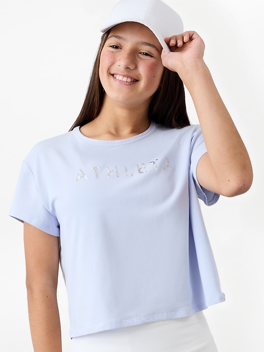 Image number 1 showing, Athleta Girl Right Moves Relaxed Tee