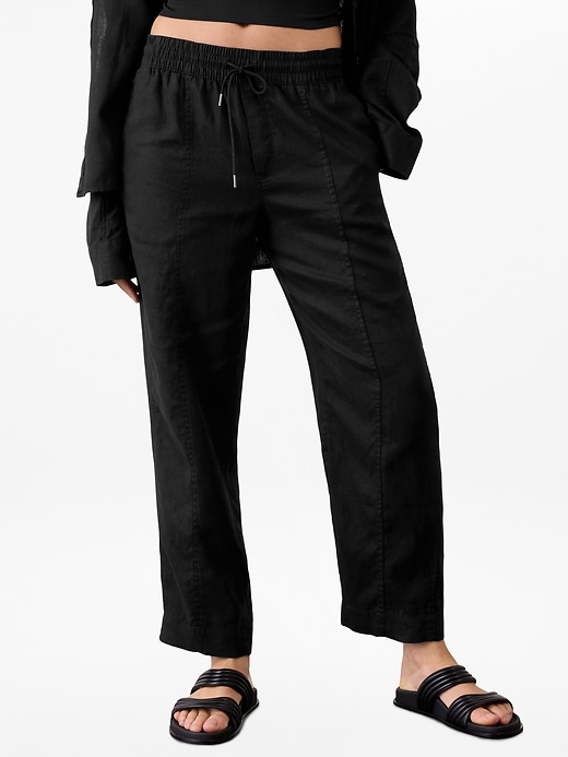 Image number 3 showing, Retreat High Rise Linen Ankle Pant