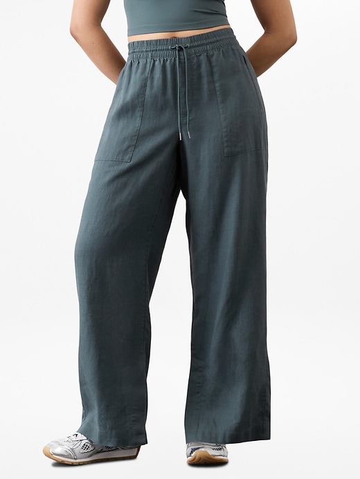 Image number 1 showing, Retreat Linen High Rise Wide Leg Pant