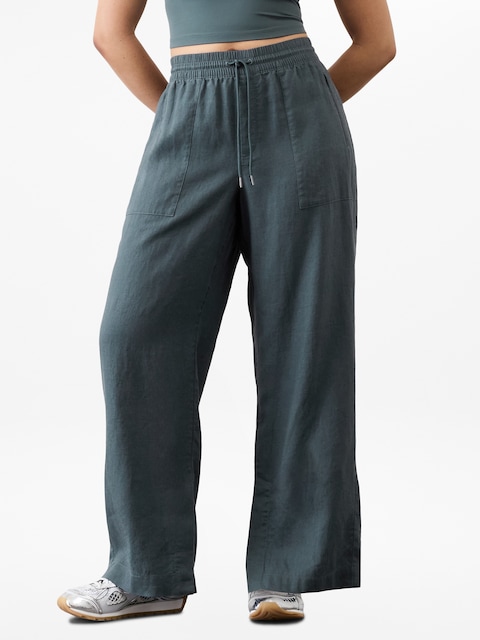 Retreat Linen High Rise Wide Leg Pant