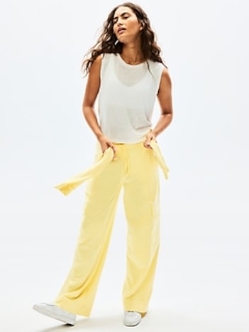 Retroterry High Rise Wide Leg Cargo Pant