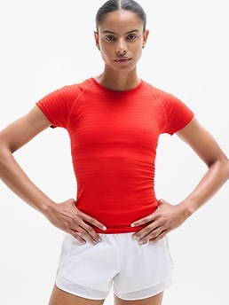 Momentum Seamless Tee - Red - image 2