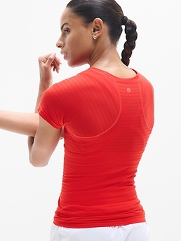 Momentum Seamless Tee - Red - image 3