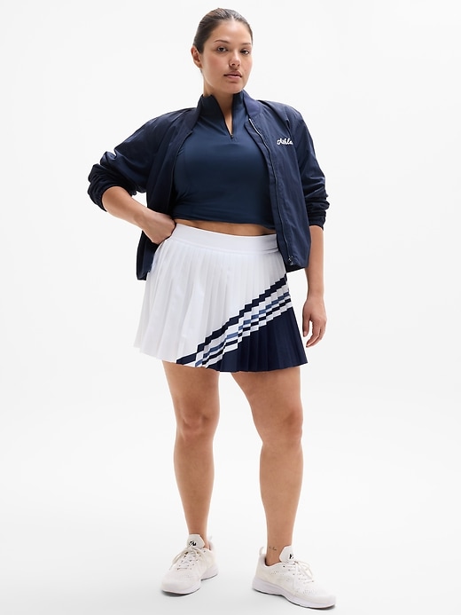 Image number 2 showing, Match Point High Rise Pleated Colorblock 13" Skort