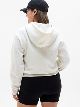 Athleta Forever Fleece Full Zip Sweatshirt - Gray (Fog Grey Heather)