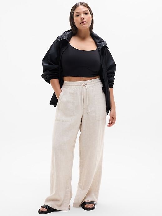 Image number 7 showing, Retreat Linen High Rise Wide Leg Pant