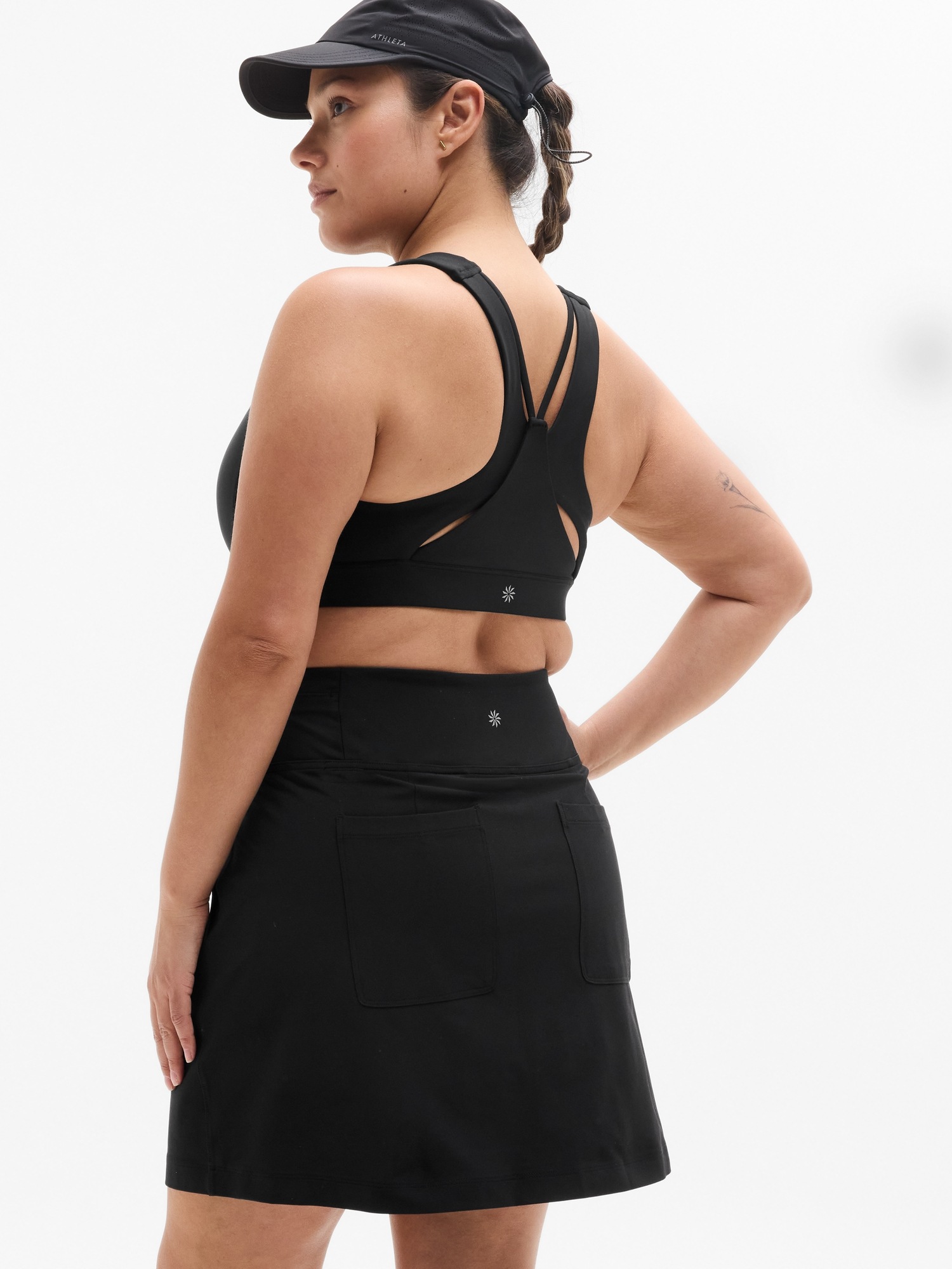 Женская юбка-шорты Athleta Tee Time High Rise 17" Skort, цвет: Чёрный — фото 7