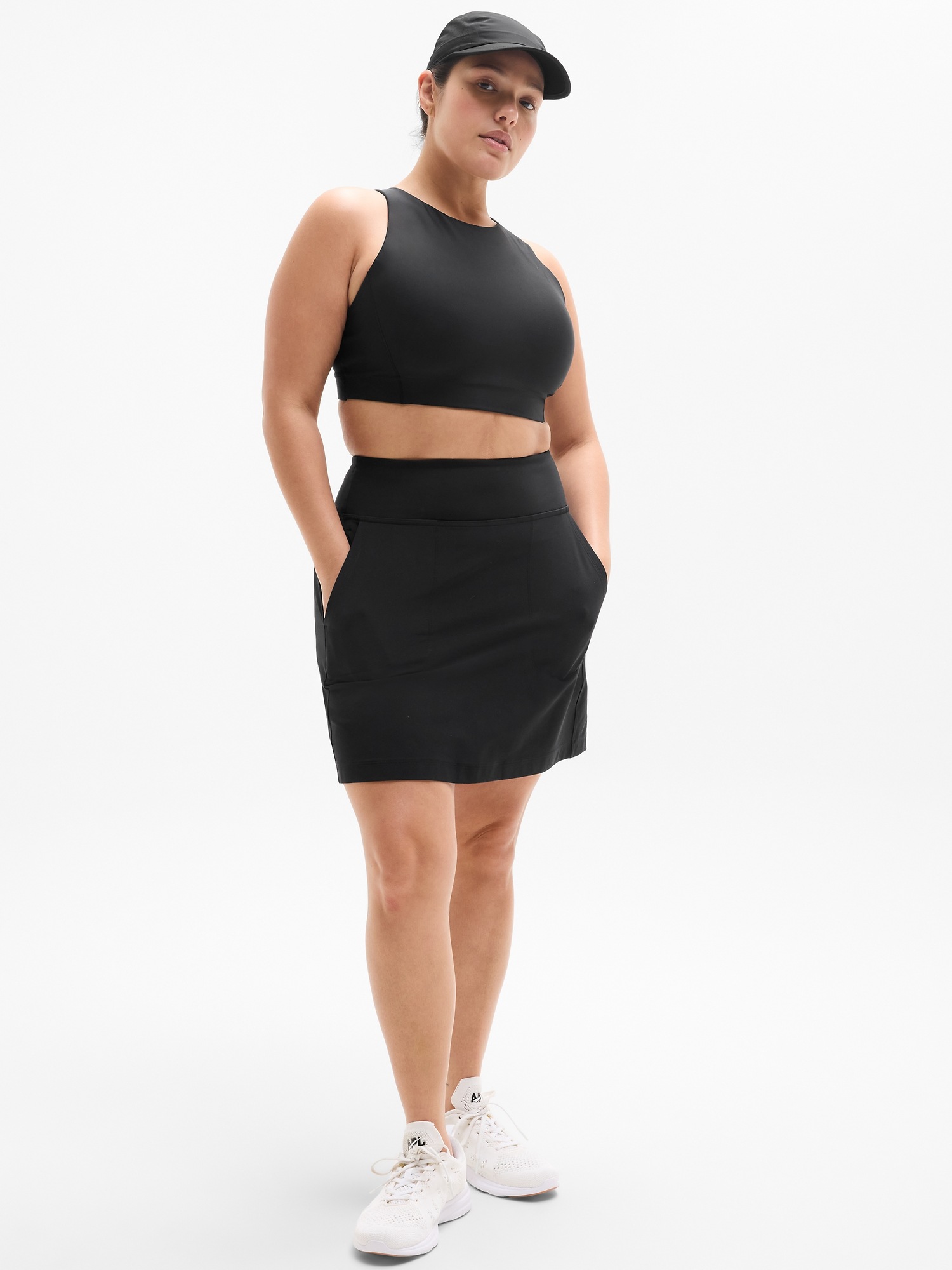 Женская юбка-шорты Athleta Tee Time High Rise 17" Skort, цвет: Чёрный — фото 6