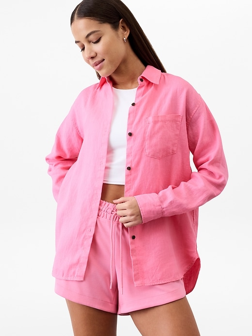 Image number 2 showing, Retreat Linen Top