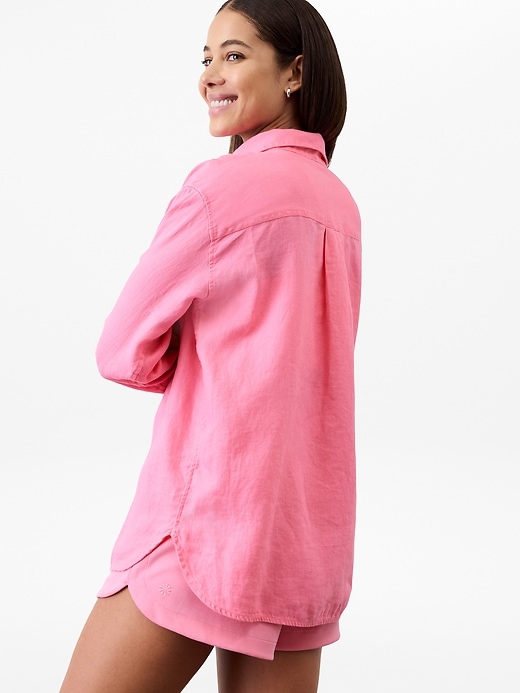 Image number 3 showing, Retreat Linen Top