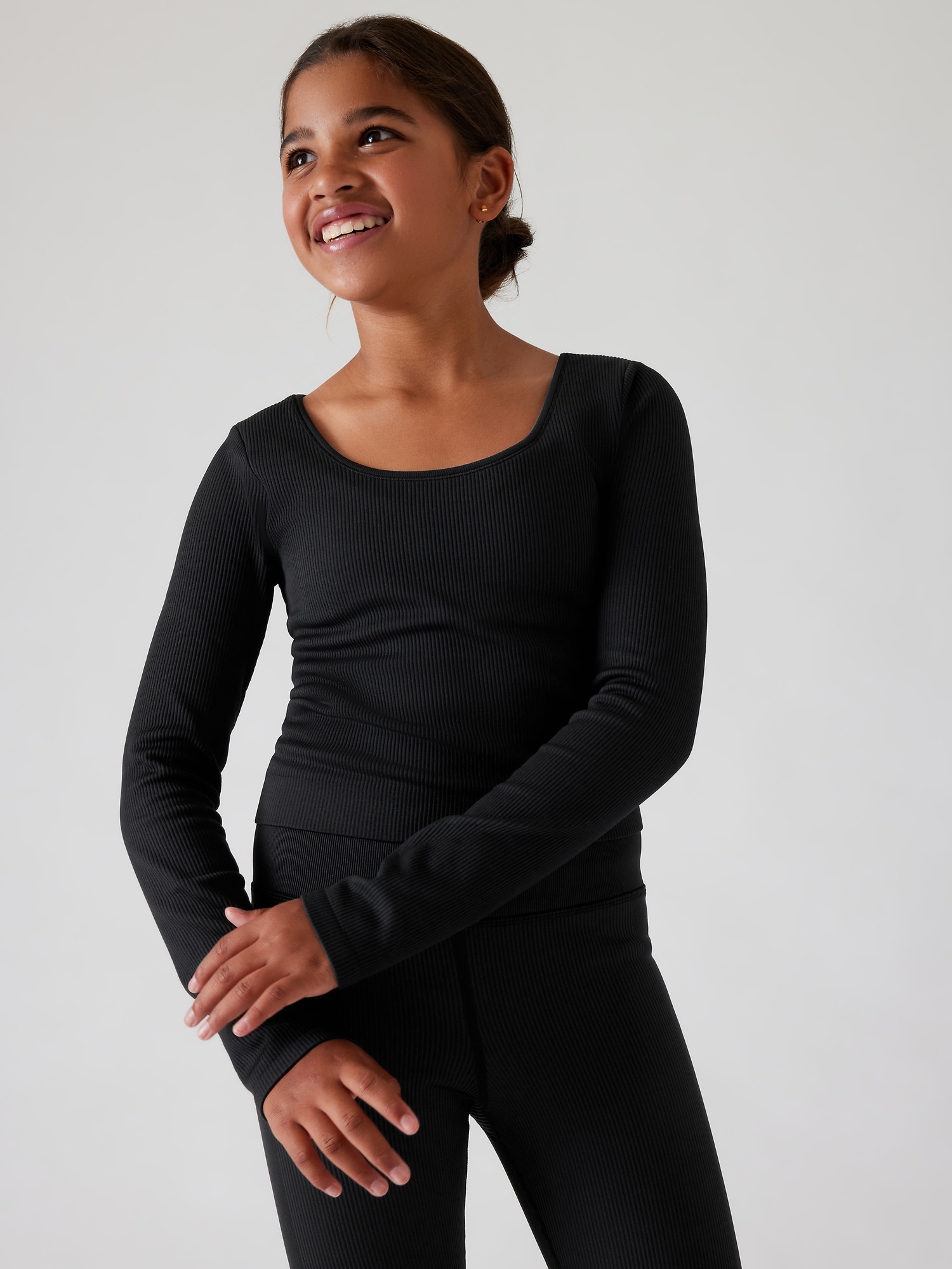 Athleta Girl Rise Above Rib Crop Top
