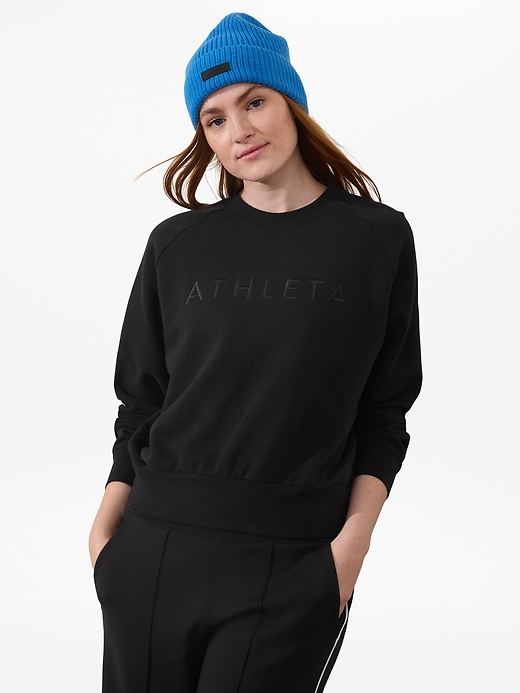 Image number 1 showing, Athleta Embroidered Crew Sweatshirt