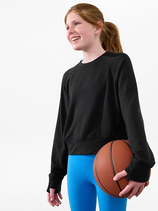 Image number 1 showing, Athleta Girl All Day Crewneck Sweatshirt