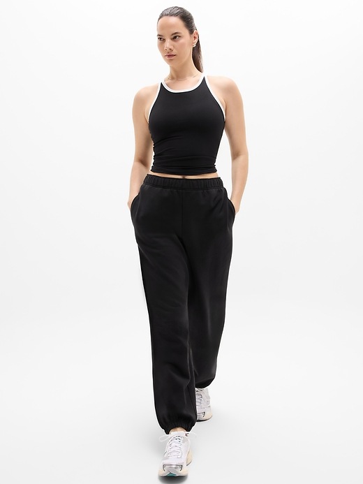 Teen Girls Fleece Sweatpants | High Waisted Baggy Joggers With Cinch Bottom & Pockets