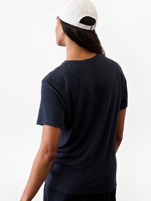 Image number 2 showing, Getaway Linen Blend Tee
