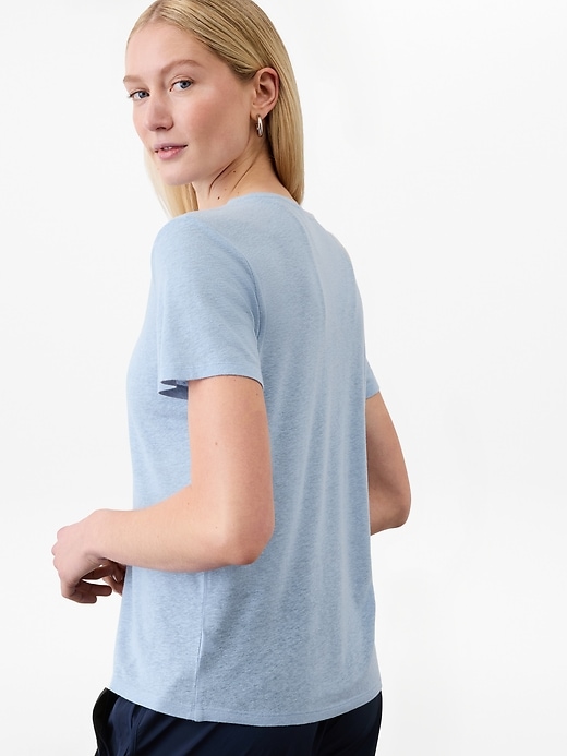 Image number 2 showing, Getaway Linen Blend Tee