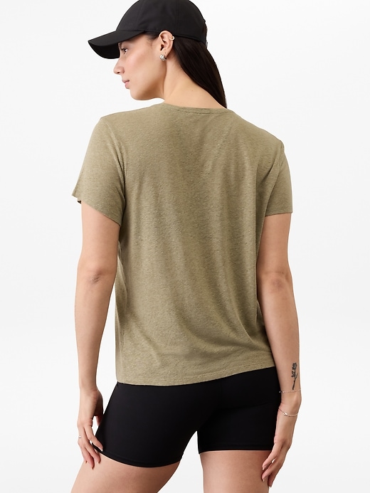 Image number 6 showing, Getaway Linen Blend Tee