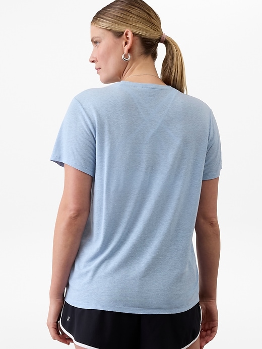 Image number 6 showing, Getaway Linen Blend Tee