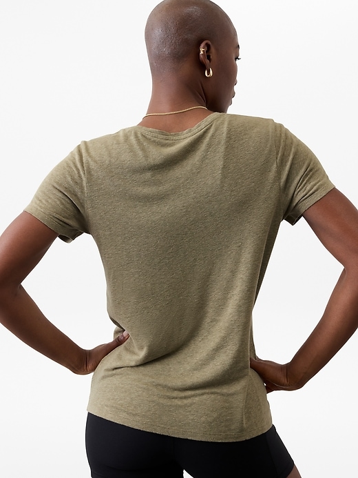 Image number 2 showing, Getaway Linen Blend V-Neck Tee