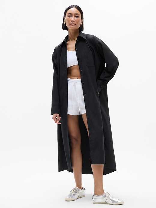 Image number 2 showing, Drift Poplin Long Shirt Dress