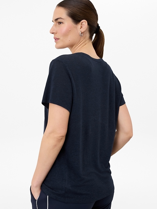 Image number 6 showing, Getaway Linen Blend Tee
