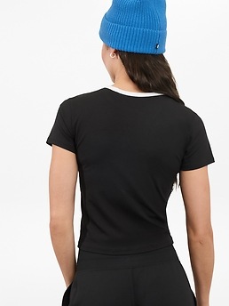 Signature Rib Crop Tee - Multi - image 2