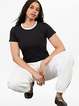Signature Rib Crop Tee - Multi - image 5