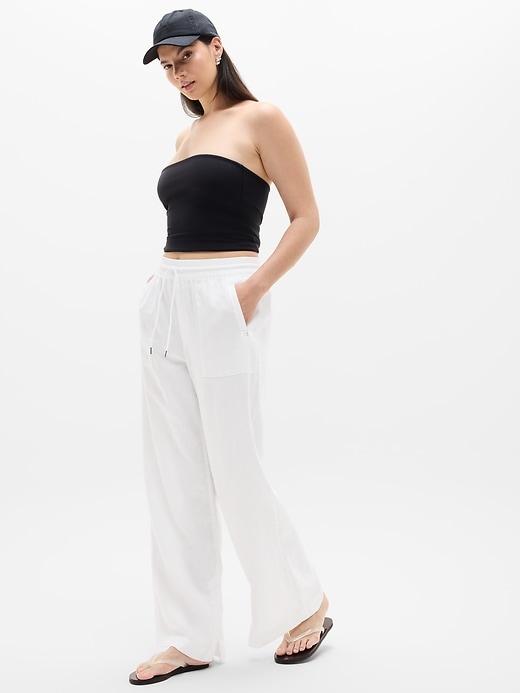 Image number 7 showing, Retreat Linen High Rise Wide Leg Pant