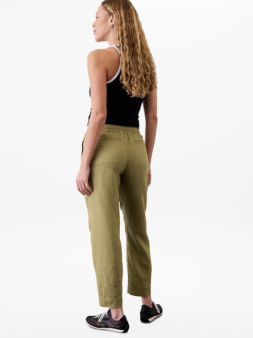 Image number 3 showing, Retreat High Rise Linen Ankle Pant