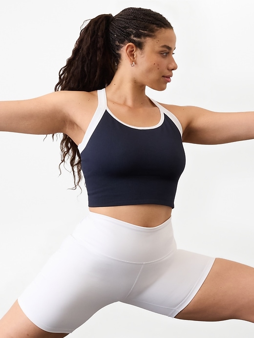 Image number 7 showing, Aurora Seamless Crop Rib Strappy Tank
