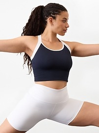 Aurora Seamless Crop Rib Strappy Tank