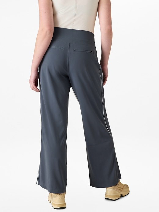 Image number 8 showing, Venice High Rise Track Stripe Wide Leg Pant