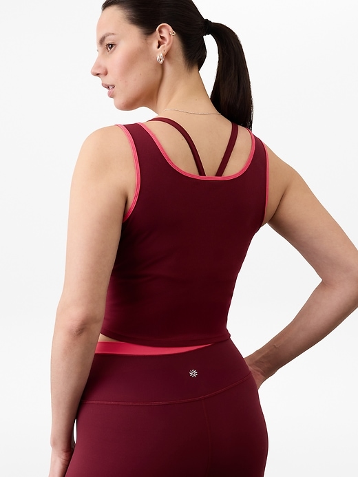 Image number 2 showing, Signature Rib Square Neck Crop Tank