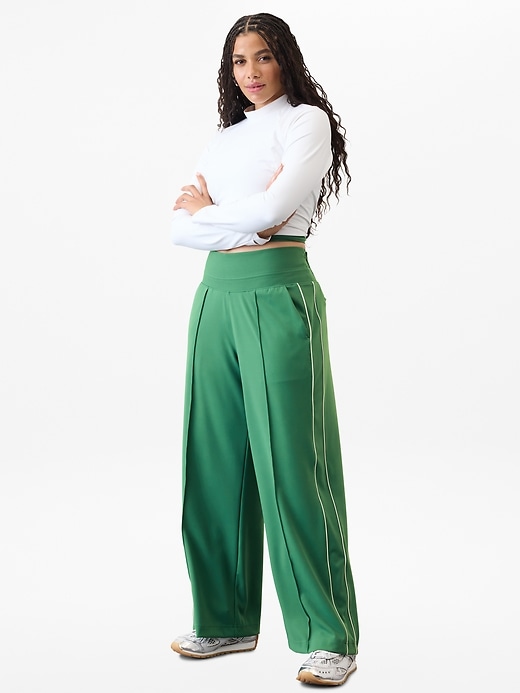 Image number 3 showing, Venice High Rise Track Stripe Wide Leg Pant