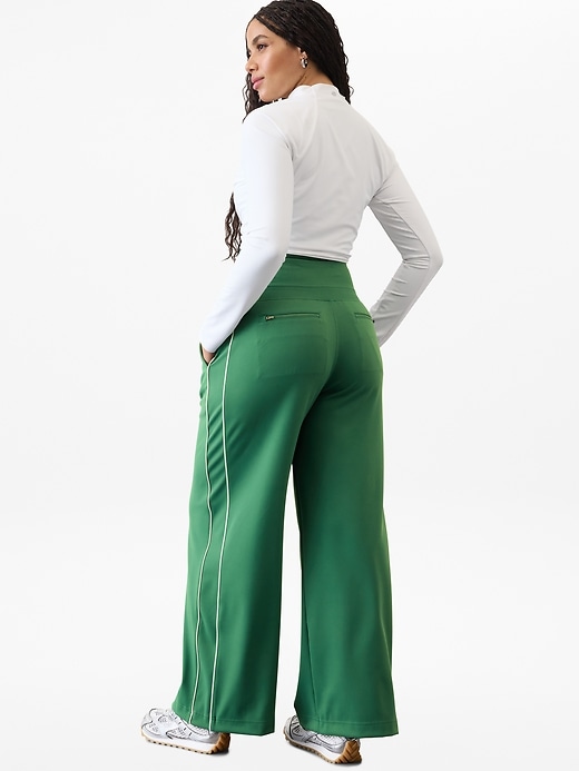 Image number 4 showing, Venice High Rise Track Stripe Wide Leg Pant