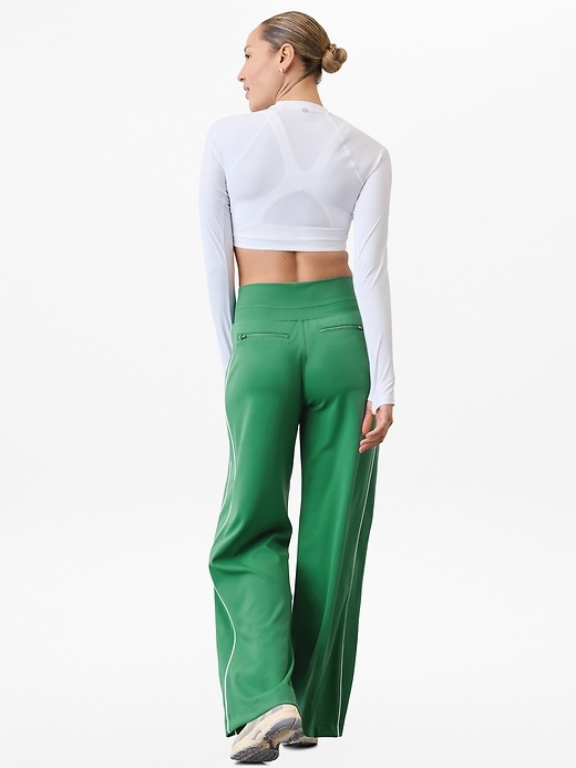 Venice High Rise Track Stripe Wide Leg Pant