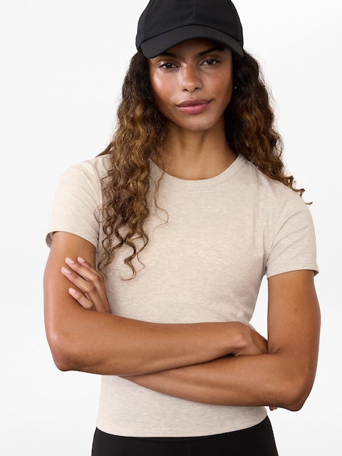 Signature Rib Crop Tee