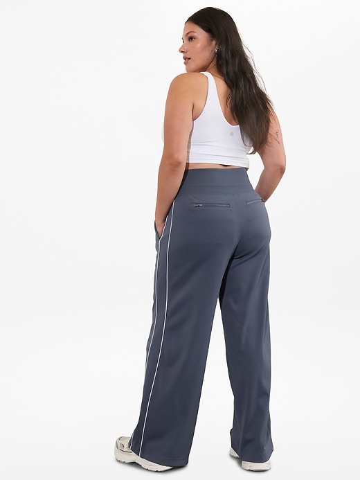 Image number 6 showing, Venice High Rise Track Stripe Wide Leg Pant