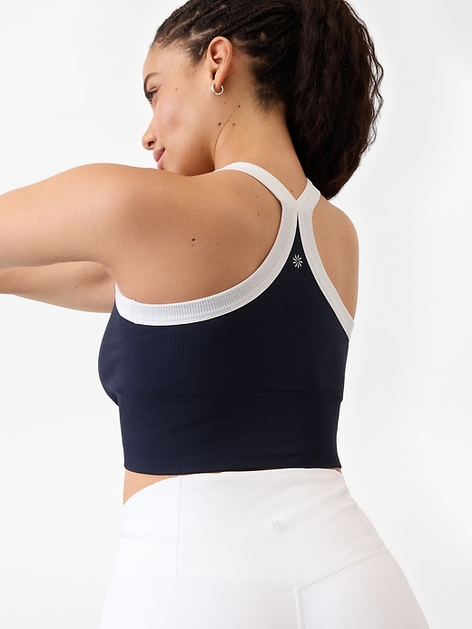 Image number 8 showing, Aurora Seamless Crop Rib Strappy Tank
