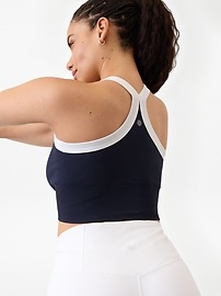 Aurora Seamless Crop Rib Strappy Tank