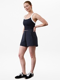 Aurora Seamless Crop Rib Strappy Tank