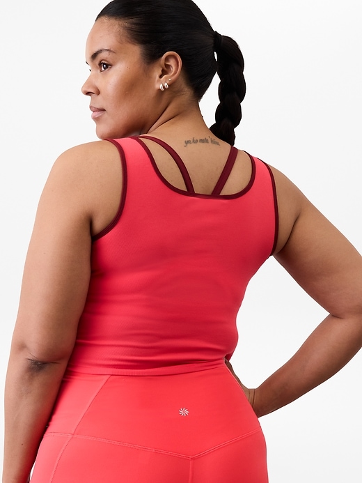 Image number 6 showing, Signature Rib Square Neck Crop Tank