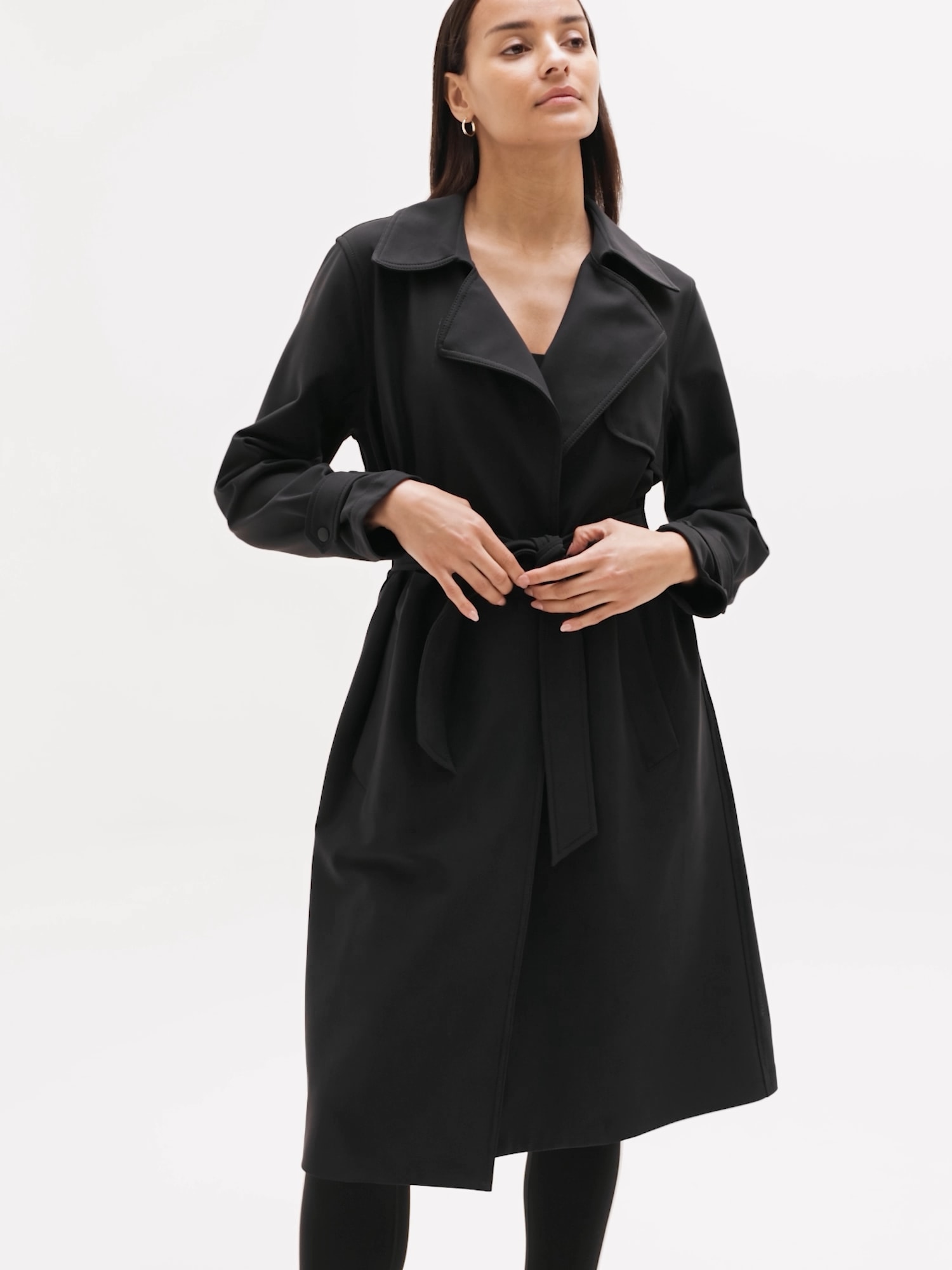 Athleta Stellar Trench - Black (Black)