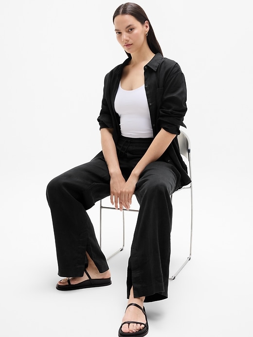 Image number 2 showing, Retreat Linen High Rise Wide Leg Pant