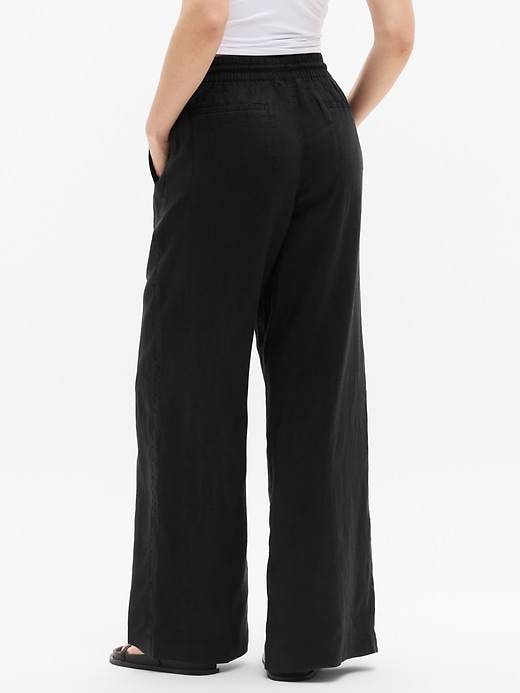Image number 3 showing, Retreat Linen High Rise Wide Leg Pant
