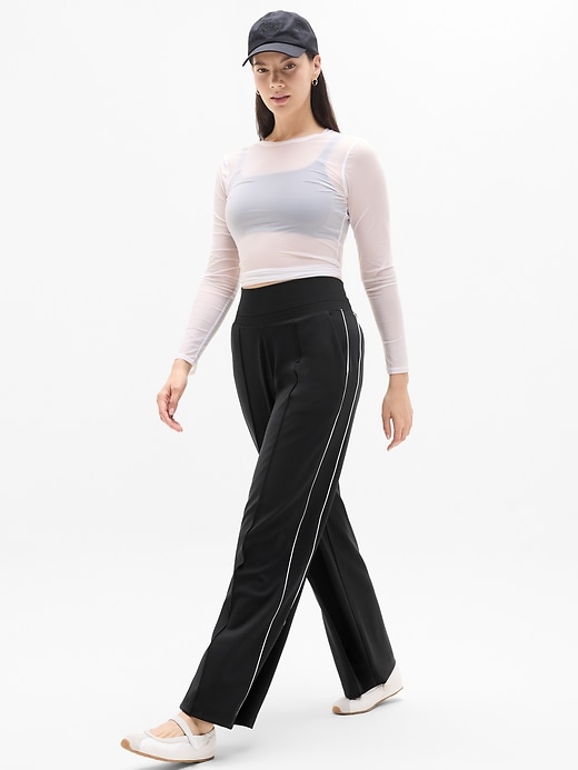 Image number 6 showing, Venice High Rise Track Stripe Wide Leg Pant