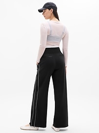 Venice High Rise Track Stripe Wide Leg Pant