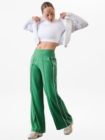 Venice High Rise Track Stripe Wide Leg Pant